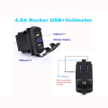 4.8AMPS CARGADOR DE ESTILO DE CAMPO ROCKER Dual USB